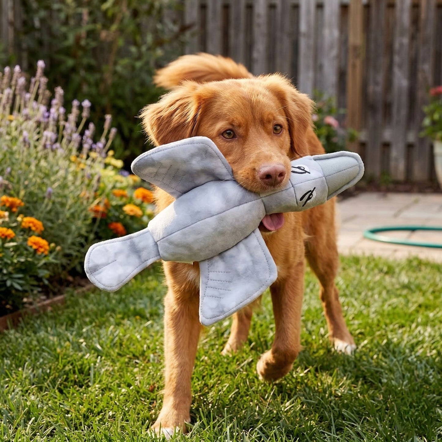 Squeaky Duck Dog Toy Cotton Canvas -Ducky-Do