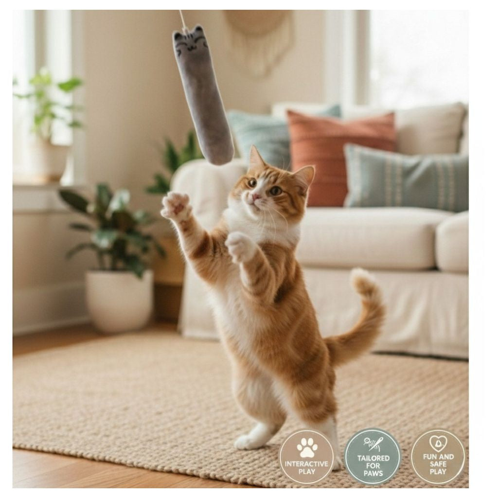 Durable Cotton Canvas Interactive Cat Kicker Toy