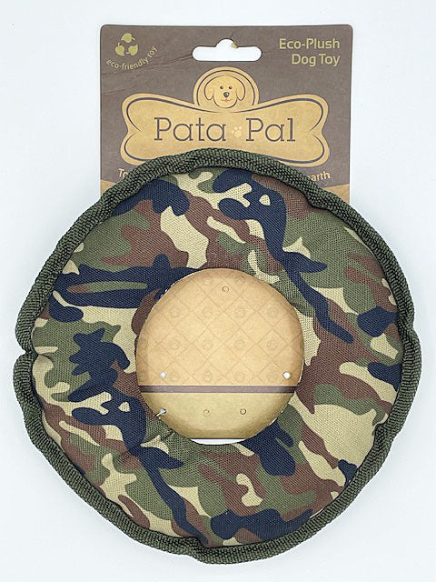 Pata Pal Camo Disk Pet Chew Toy, Sustainable, Eco-Friendly & Tested Child-Safe, Non-Toxic