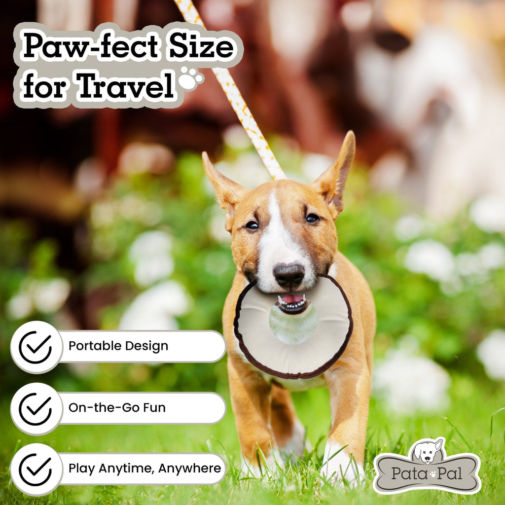 3pc Pata Pal Non-Toxic Dog Toys, Harry the Hound, T-Bone & Donut Dog Chew Toy, Sustainable, Eco-Friendly & Tested Child-Safe