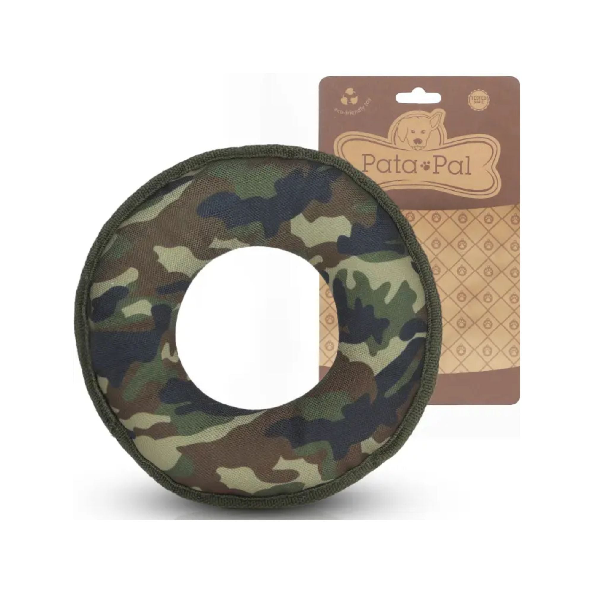 Pata Pal Camo Disk Pet Chew Toy, Sustainable, Eco-Friendly & Tested Child-Safe, Non-Toxic