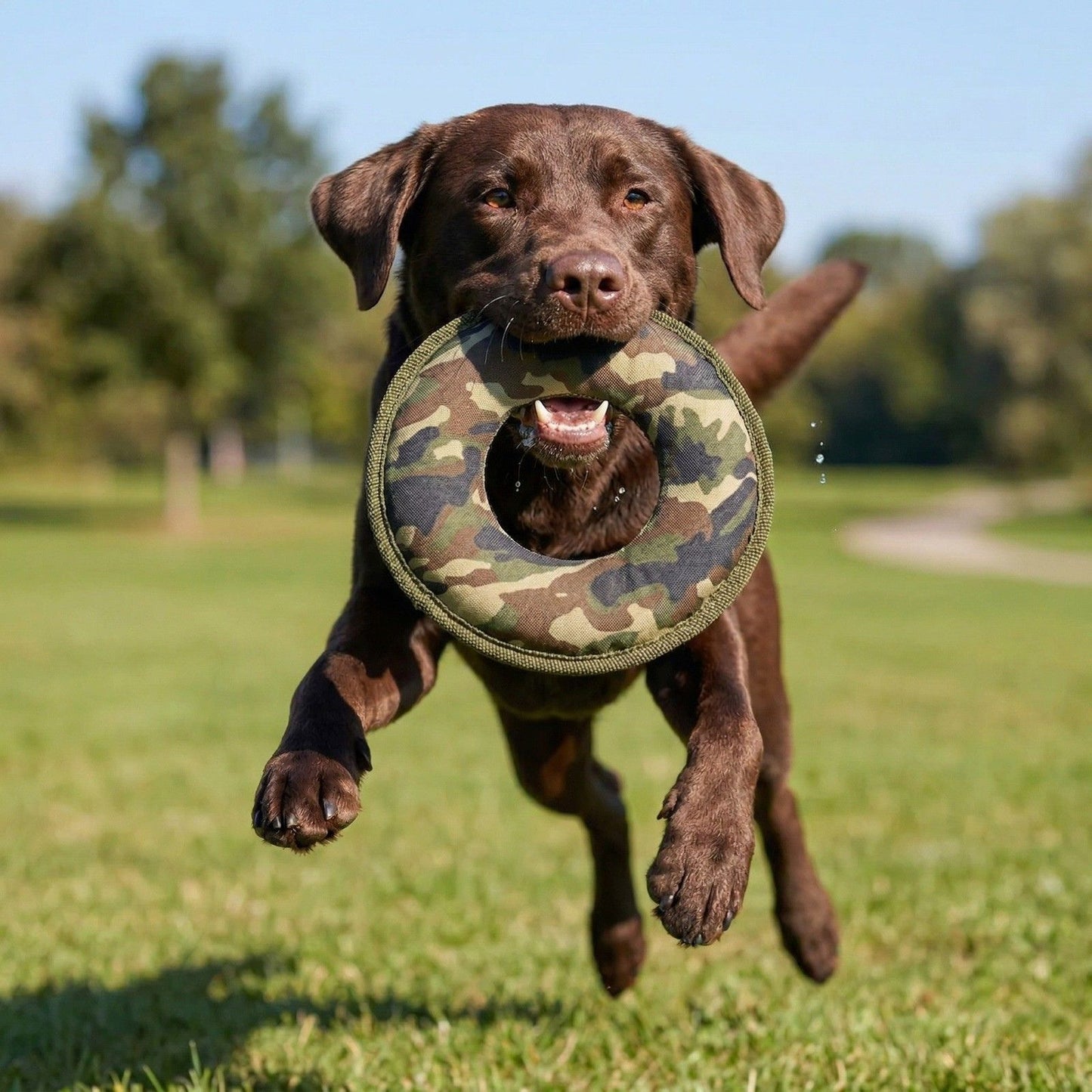 Durable Dog Flying Disc Canvas Fetch Toy -Camo-Disk