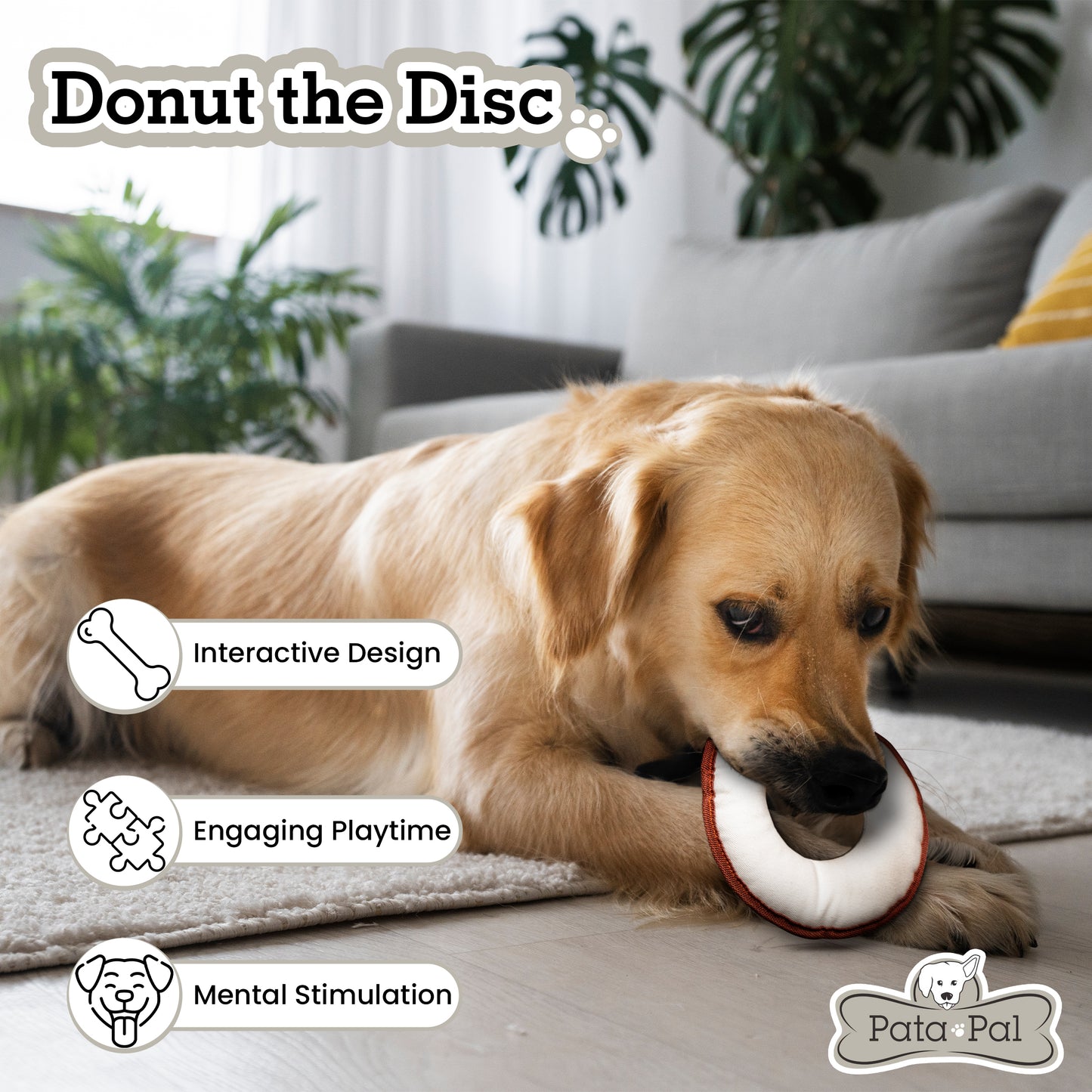 Durable Dog Flying Disc Canvas Fetch Toy -Disk