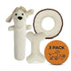 Dog Toy Variety Pack – Squeaky Canvas Set Harry the Hound, T-Bone & Disk