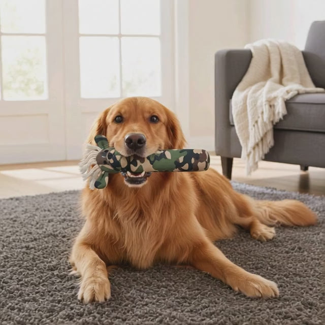 Pata Pal Eco-Friendly Pet Toy, Sarge Dog Chew Toy w/ Squeaker, Sustainable, Tested Child-Safe